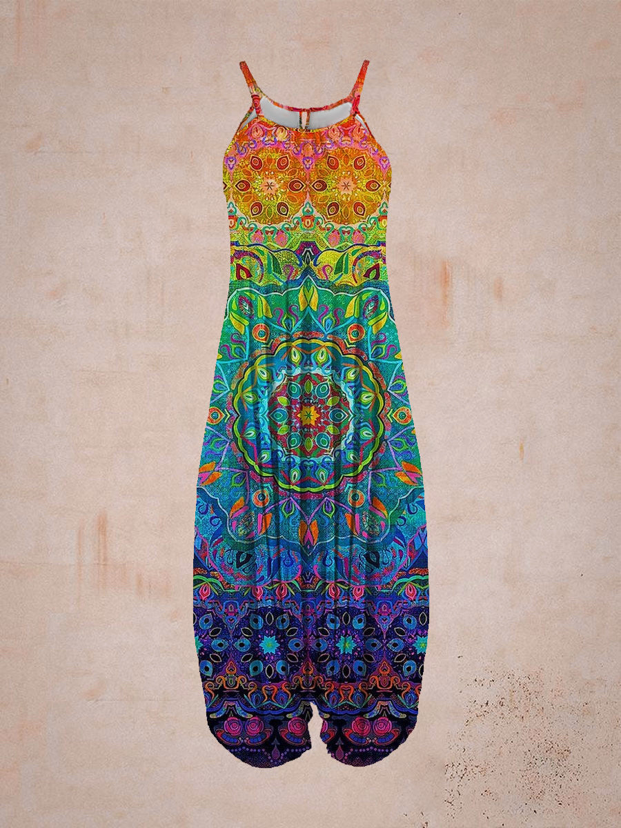 Women's jumpsuit with chic astrological print and style