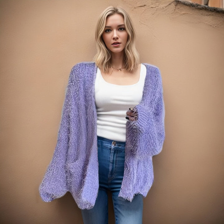 Ladies Soft Knit Long Sleeve Sweater Lune London