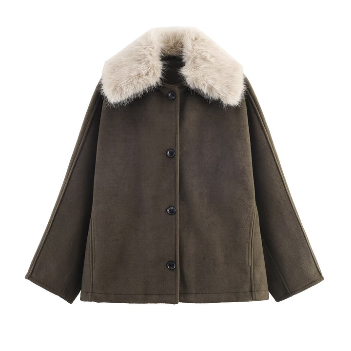 Ladies Luxe Faux Fur Jacket with fitted cut Lune London