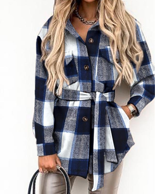 Women's plaid outdoor shirt with a light fit and practical pockets Lune London