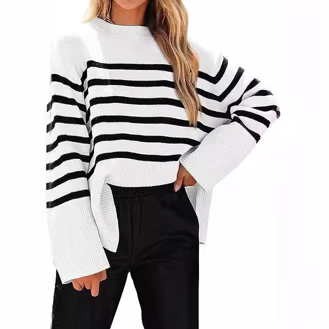 Women Striped Casual Sweater Loose Fit Lune London