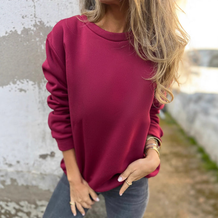 Casual pullover for women with round neck and relaxed fit Lune London