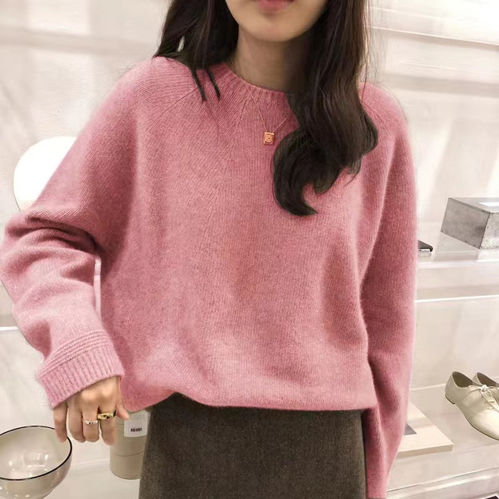 Pull en cachemire pour femmes avec une fine structure côtelée et une coupe décontractée Chic & Stil