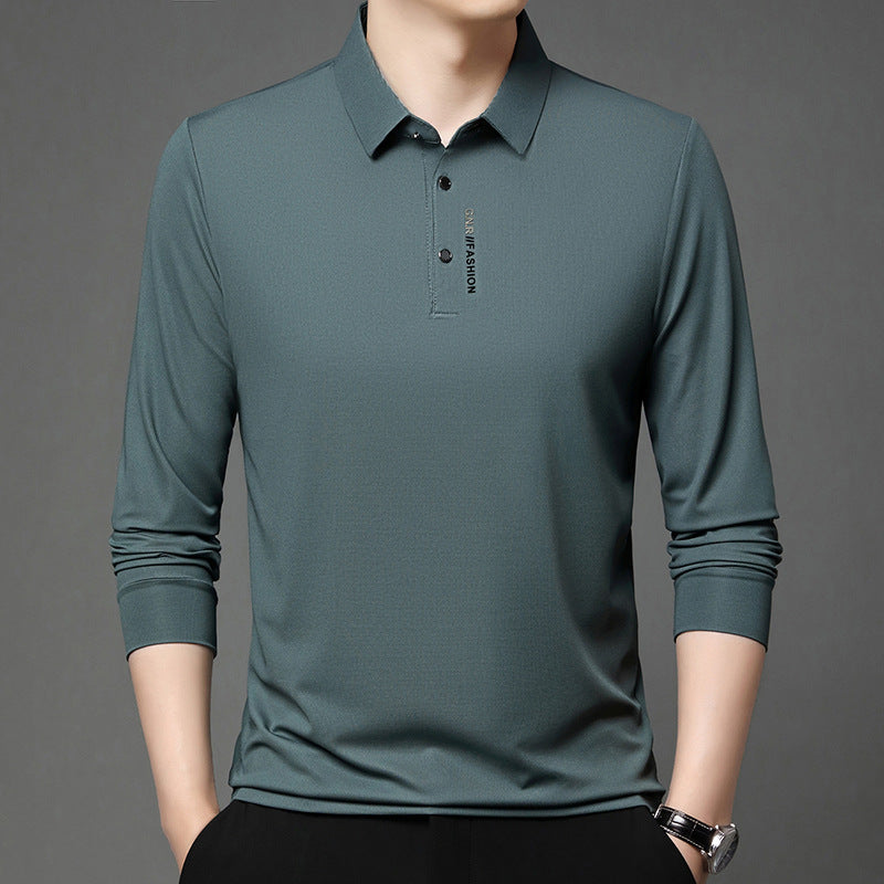 Men's long sleeve polo in breathable functional fabric Lune London