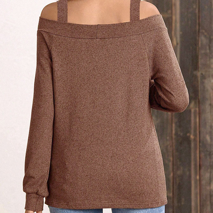 Off-shoulder sweater for women with trendy straps Lune London