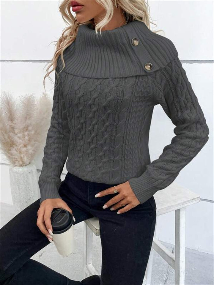 Ladies oversized knit sweater with chic and style