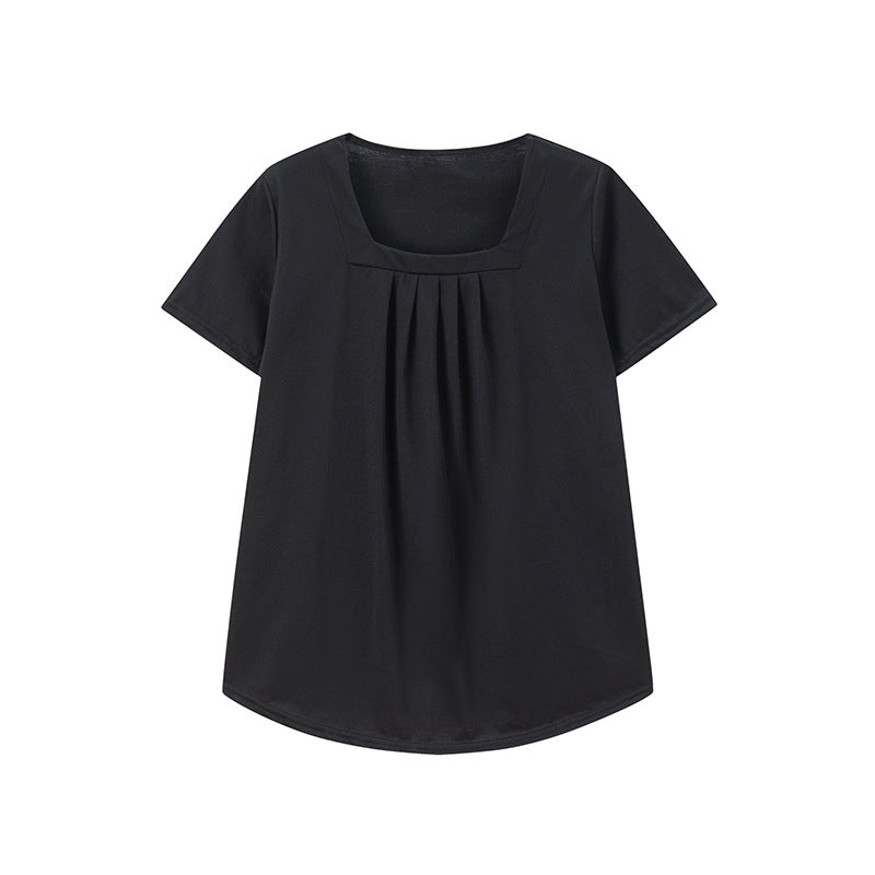 Women Square Neck Pleated Top Lune London