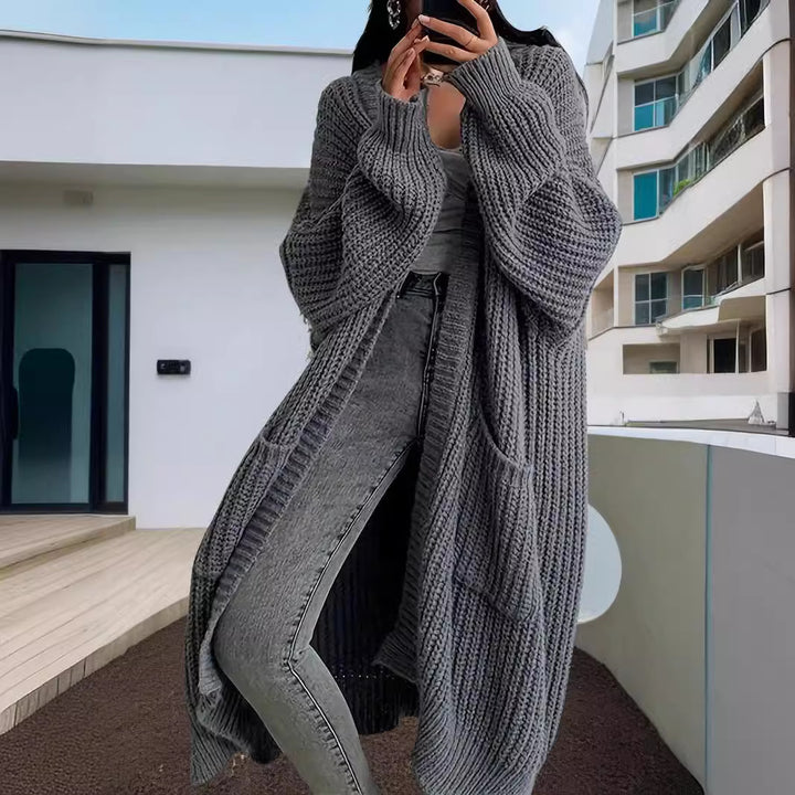 Women cardigan with open front and large pockets Lune London