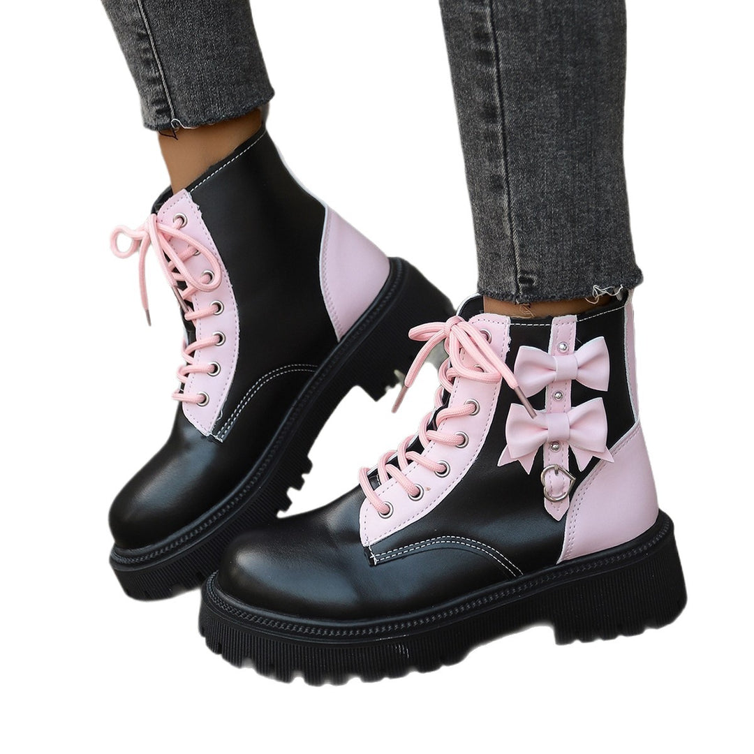 Stylish and sturdy women's boots, featuring a high shaft and colorful accents Lune London