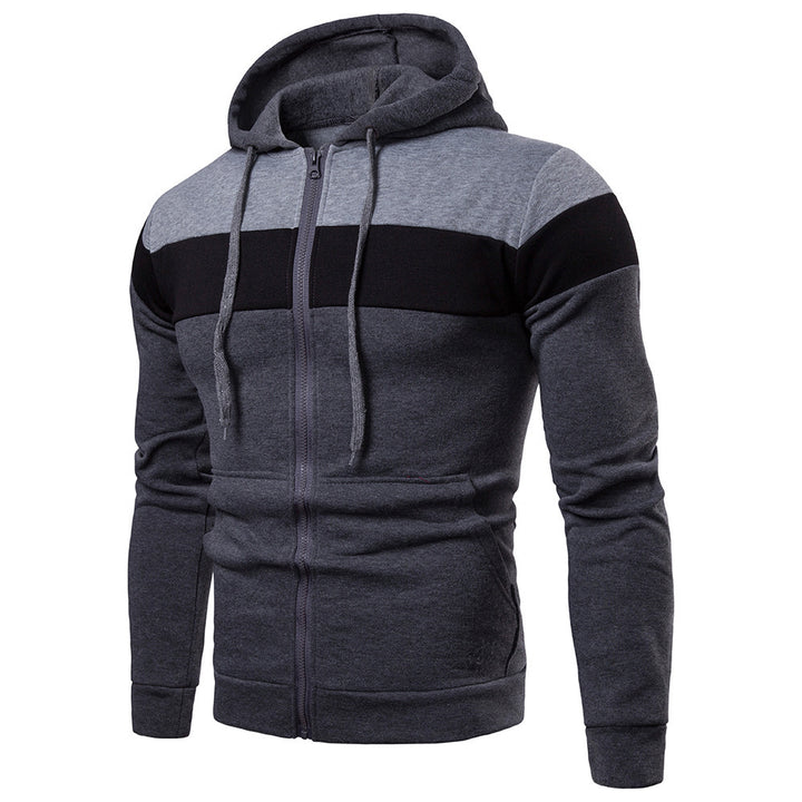 Sporty hooded jacket for men with colorblock design Lune London