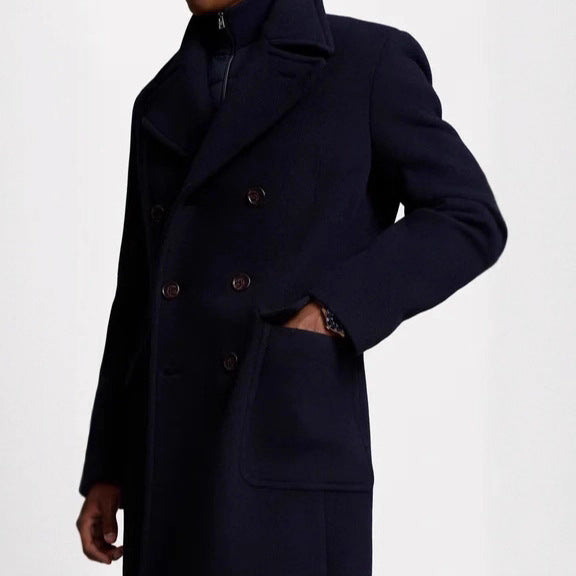 Elegant classic coat for men with removable vest Lune London