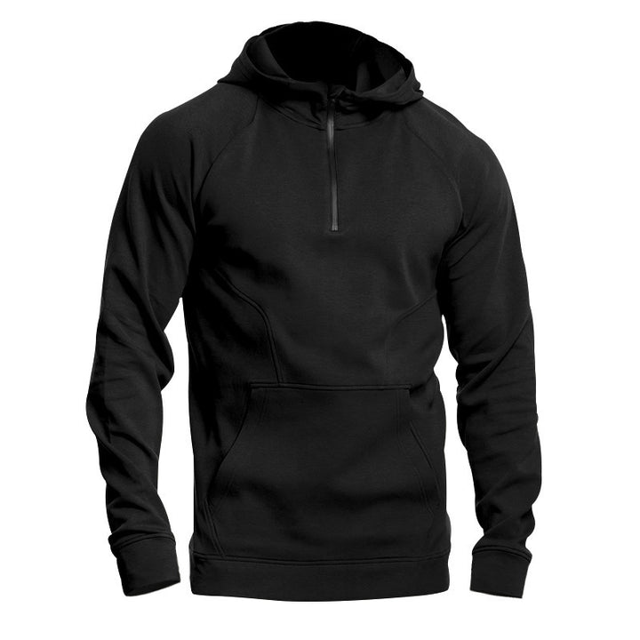 Men's functional hoodie with half zipper and practical pockets Lune London