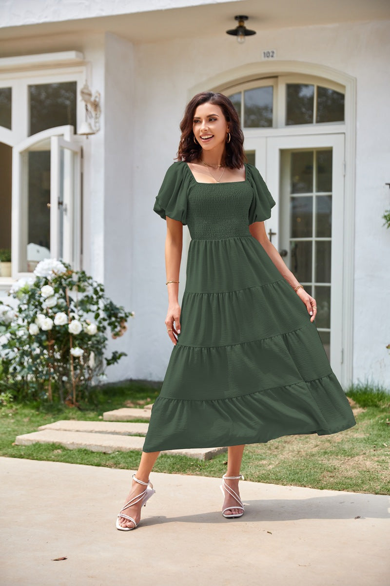 Maxi dress for women with slightly voluminous sleeves Lune London