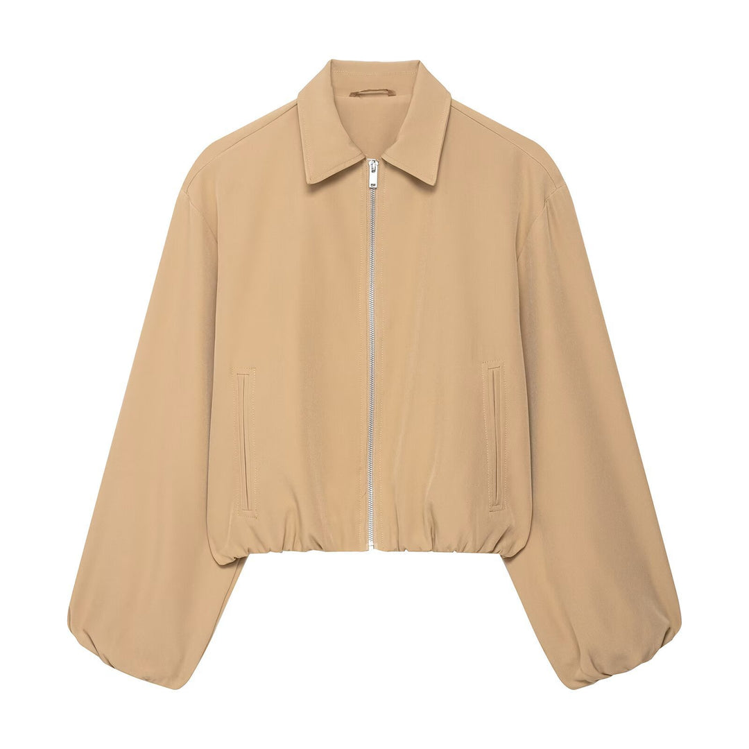 Trendy transitional jacket for women with fashionable design and elastic waist Lune London