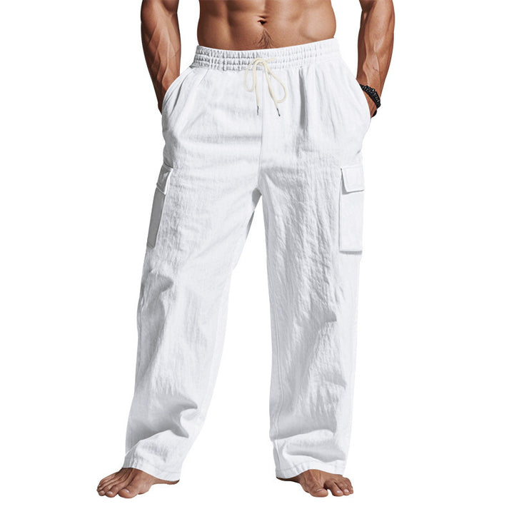 Casual cargo pants for men with comfortable waistband and practical pockets Lune London