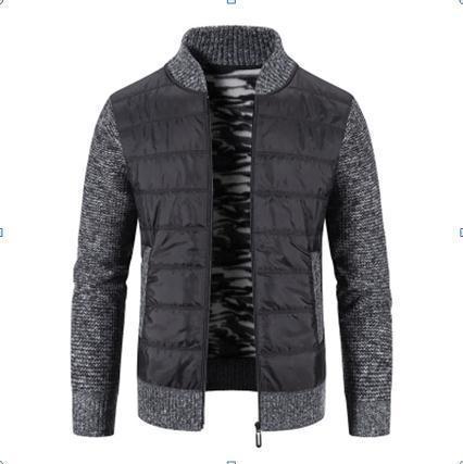 Casual transition jacket for men with a quilted design and knit details Lune London