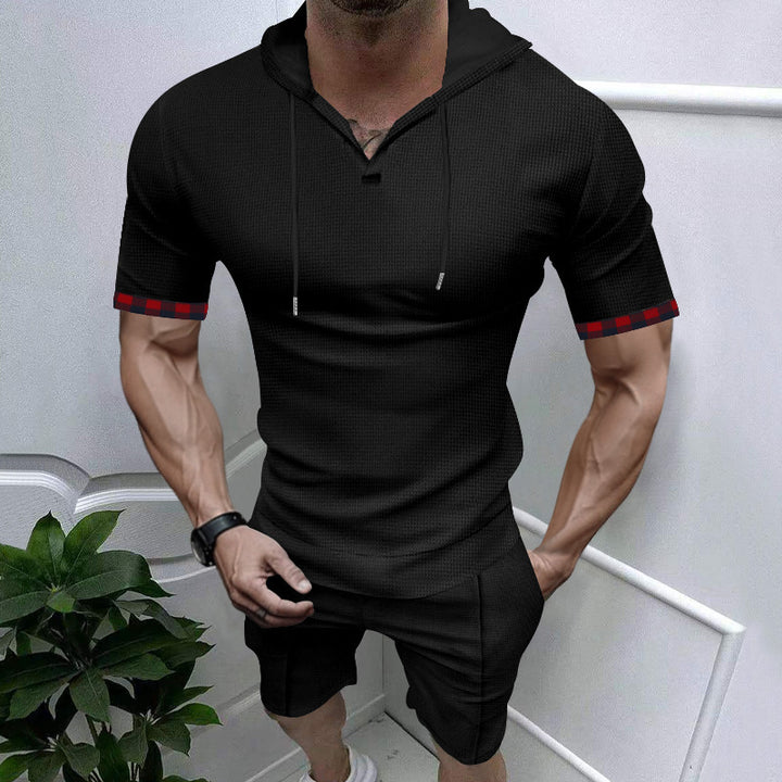 Men's short sleeve design t-shirt with striped sleeves Lune London