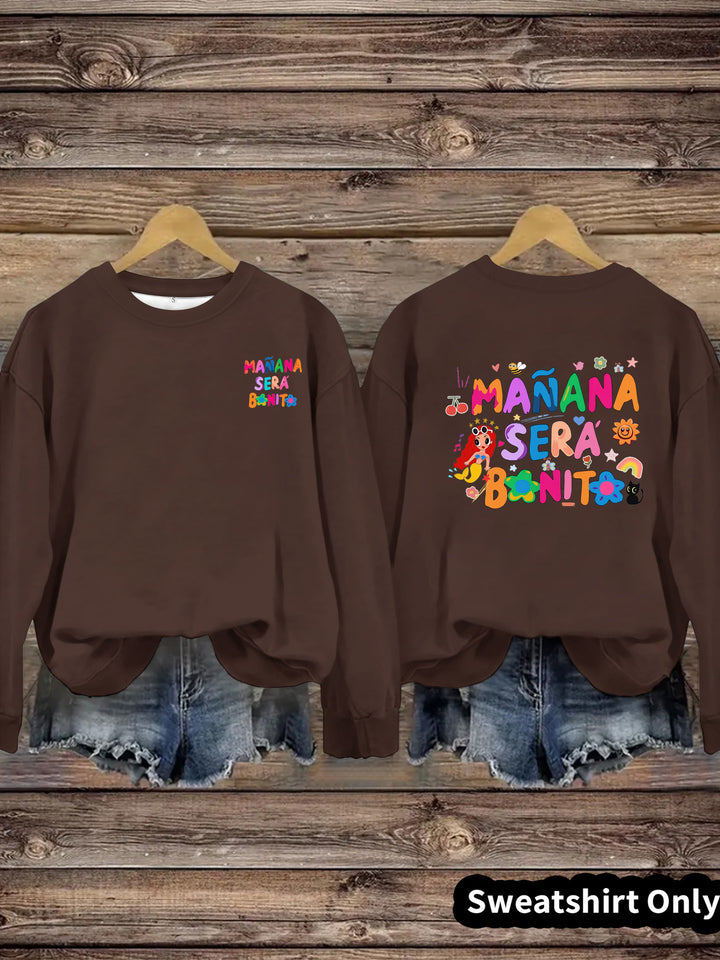 Sweat-shirt pour femmes avec imprimé coloré ludique et coupe décontractée Chic & Stil