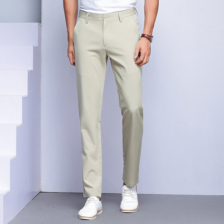 Elegant tailored suit trousers for men with a slim fit and practical pockets Lune London