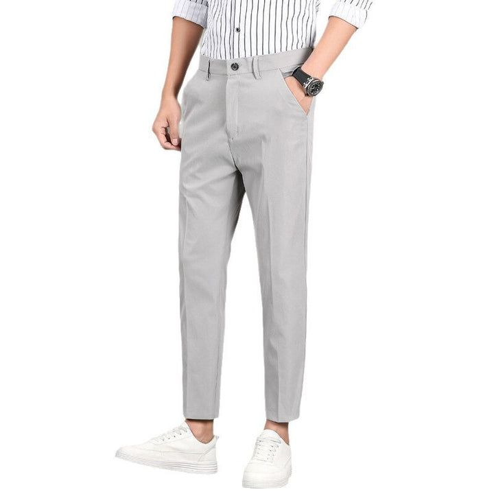 Modern slim fit chino pants for men with practical side pockets Lune London