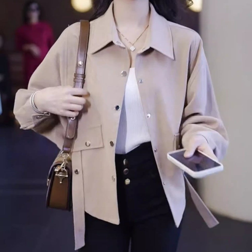Veste décontractée pour femme en coton velouté Chic & Stil