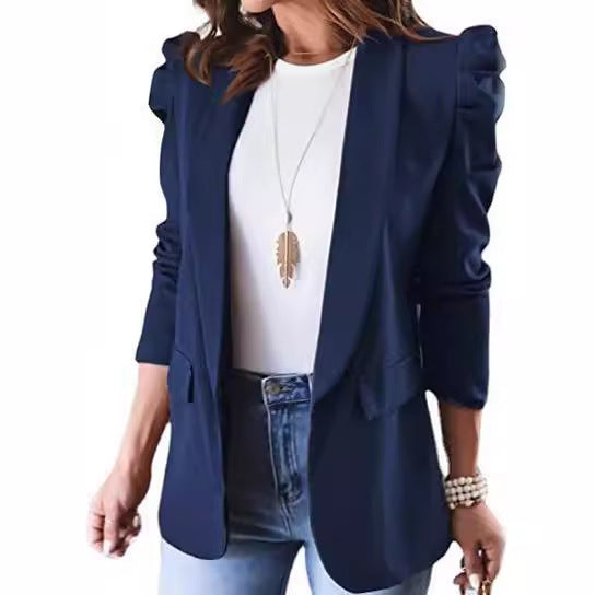 Elegant blazer jacket for women with puff sleeves and stylish pockets Lune London