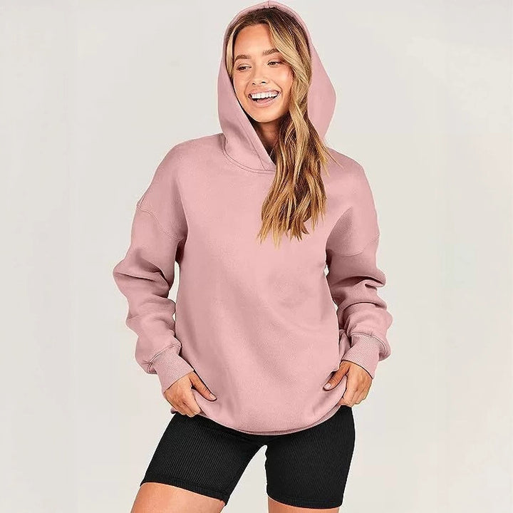 Ladies Oversized Hooded Sweatshirt Sporty Lune London