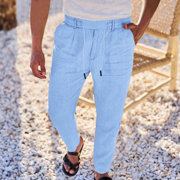 Comfortable chino pants for men with elastic waist and practical pockets Lune London