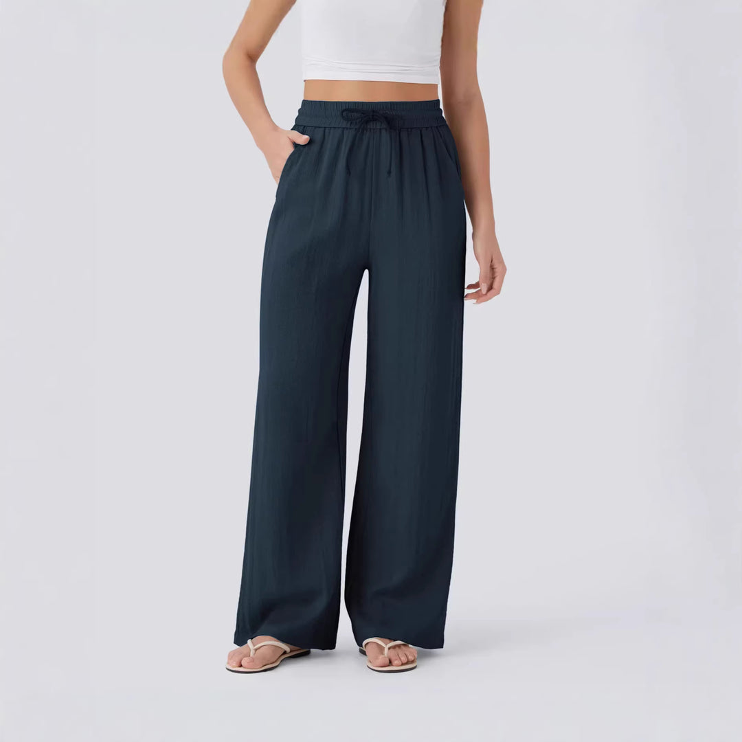 Pantalons palazzo larges pour femmes avec taille élastique et poches pratiques Chic & Stil