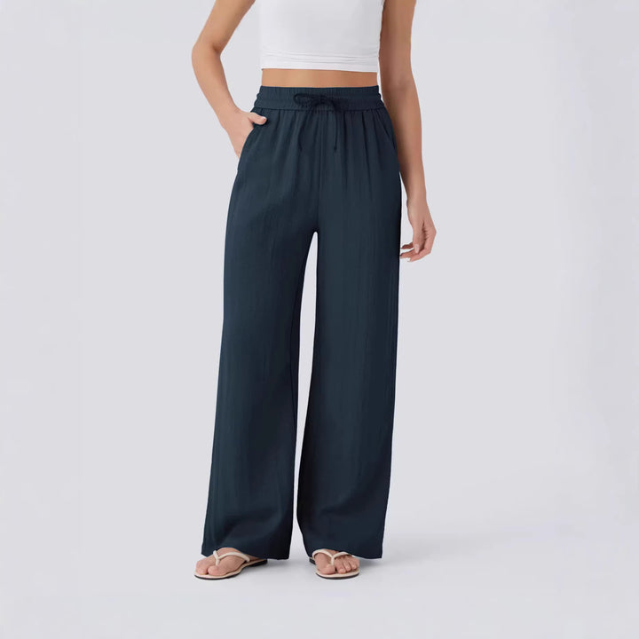 Pantalons palazzo larges pour femmes avec taille élastique et poches pratiques Chic & Stil