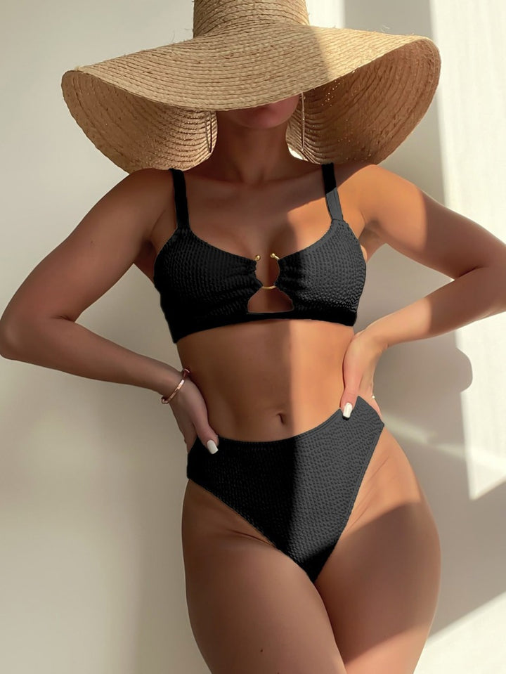 Ladies bikini set cut-out textured Lune London