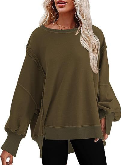 Ladies Oversized Sweatshirt with Balloon Sleeves Lune London