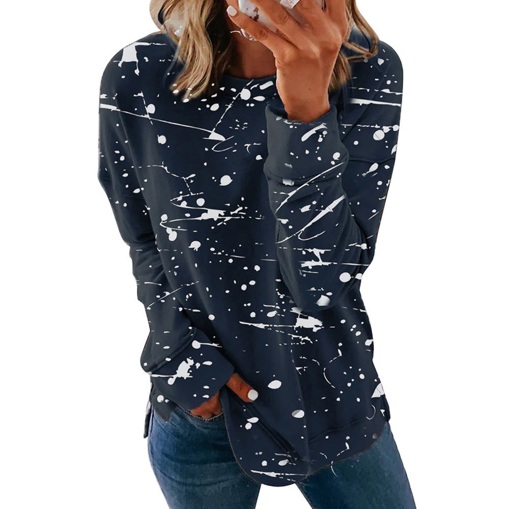 Creative sweater for women with chic and stylish color splash design