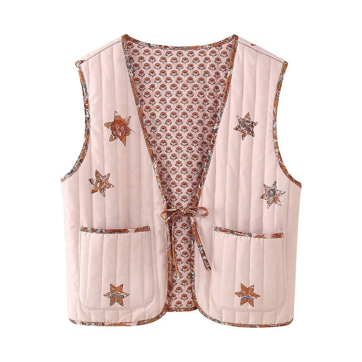 Quilted vest for women with pockets and trendy pattern Lune London