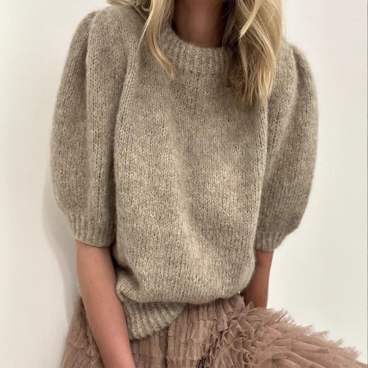 Women's sweater with puff sleeves and soft knit Lune London