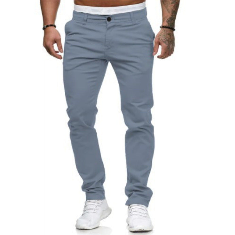 Slim fit chino pants for men with elastic waistband Lune London