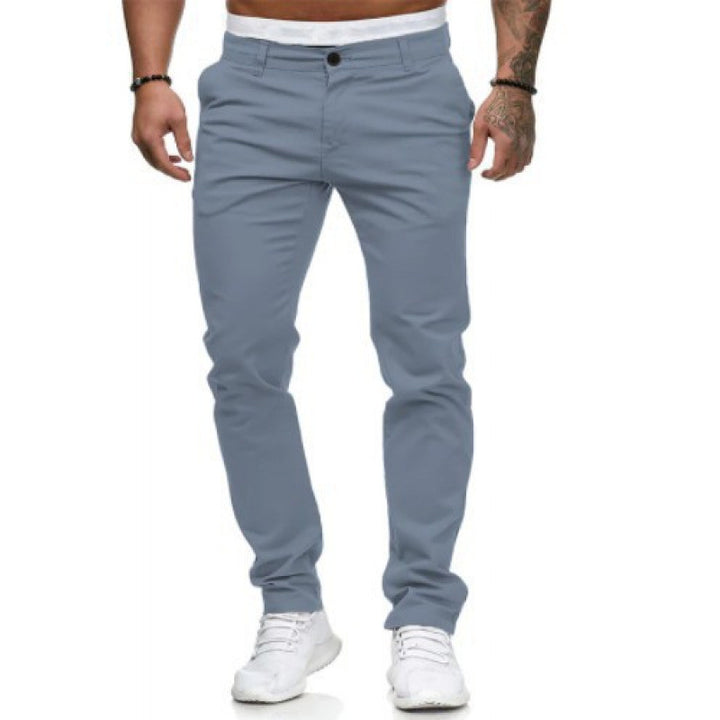 Slim fit chino pants for men with elastic waistband Lune London