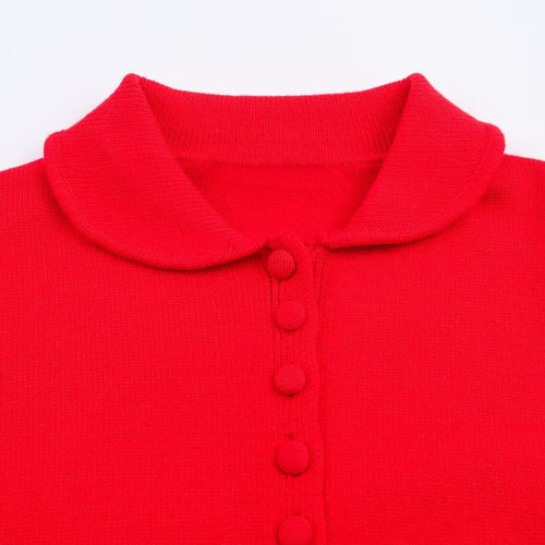 Fashion knit jacket for women with collar and elegant button placket Lune London
