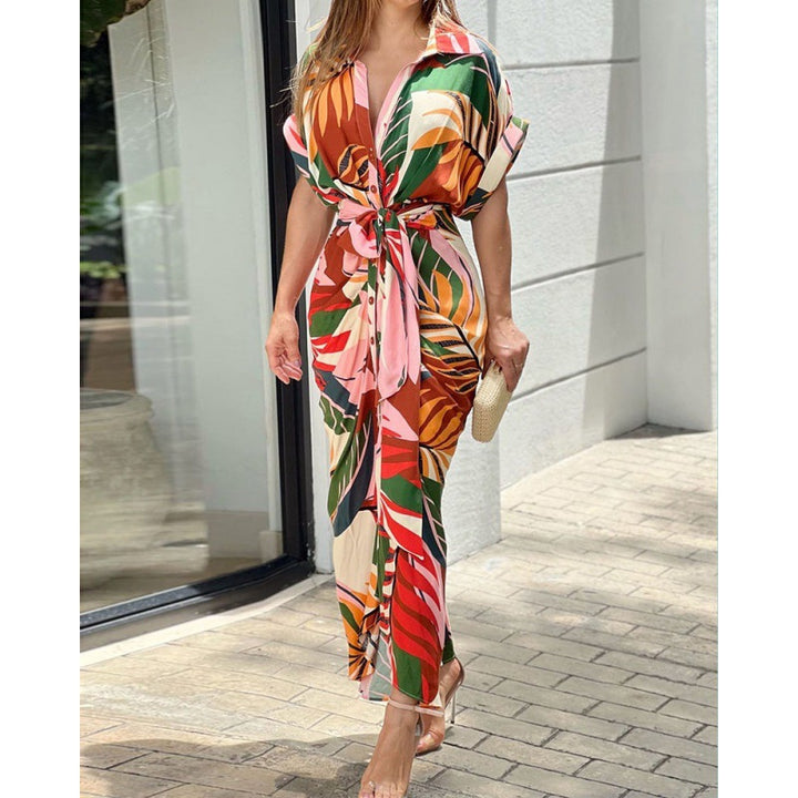 Chic and Stylish Tropical Maxi Cover-Up Dress for Women