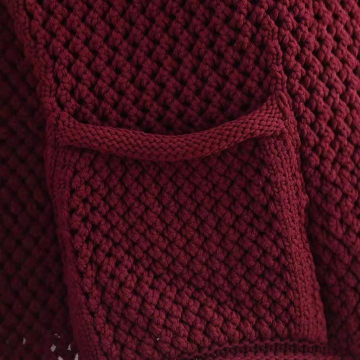 Cardigan pour femmes en tissu texturé avec des boutons métalliques Chic & Stil