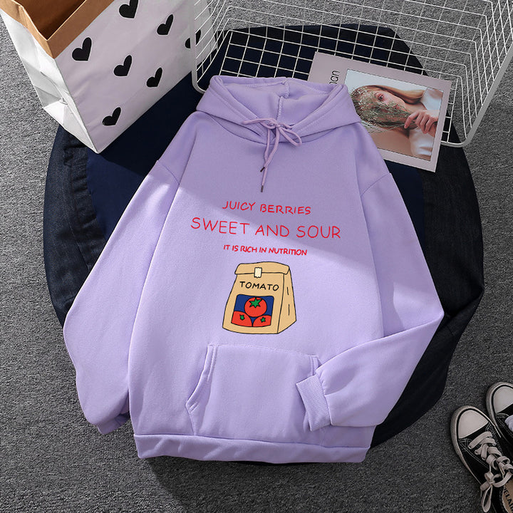 Women's hoodie with unique vitamin-rich print Chic & Stil