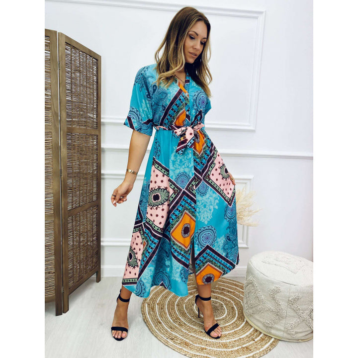 Women Bohemian Wrap Dress Lune London