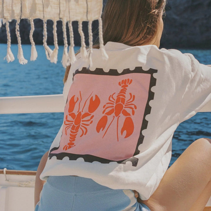 Casual sweater for women with creative crab print Lune London