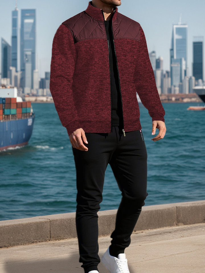 Men's sports jacket with a horizontal rib pattern and a slightly padded shoulder area Lune London