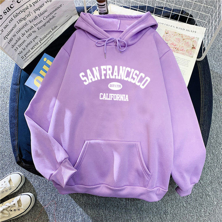 Women's Hoodie with San Francisco Print Chic & Stil
