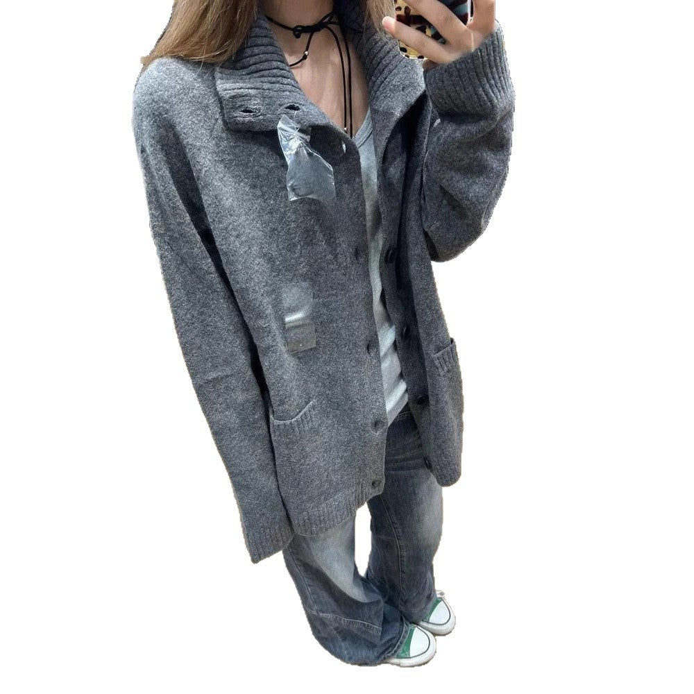 Cardigan oversize pour femme avec grandes poches Chic & Stil
