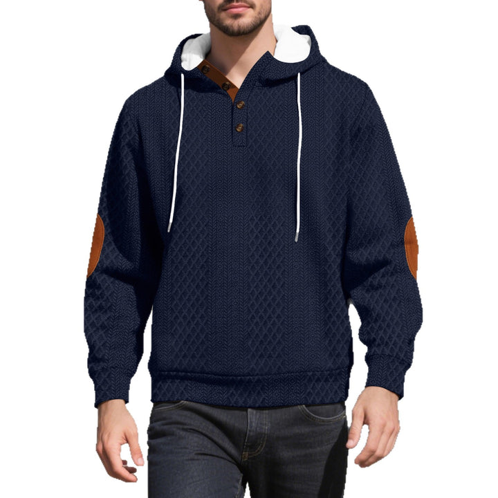 Casual hoodie for men with an innovative knitted structure and stylish accents Lune London