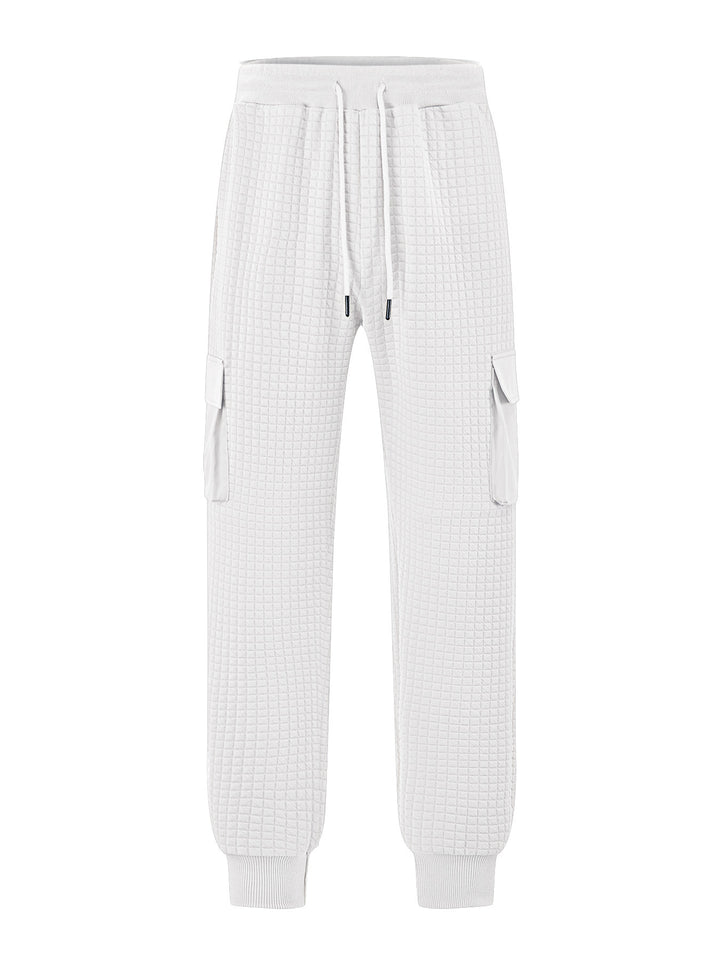 Modular cargo pants for men with elastic waist and practical side pockets Lune London