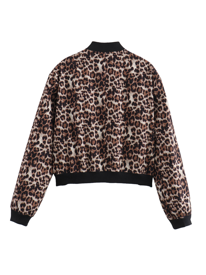 Lune London women's animal print bomber jacket