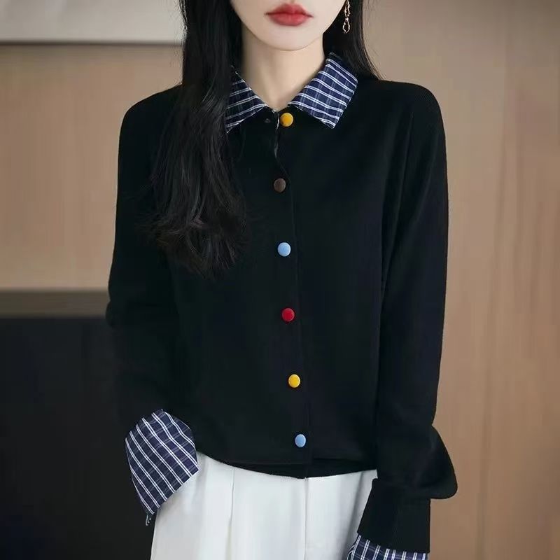 Cardigan femme avec des détails de boutons colorés Chic & Stil